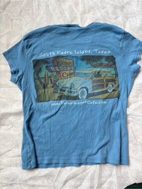 Hanes Light Blue Kids T-Shirt with Vintage Woody Car Graphic